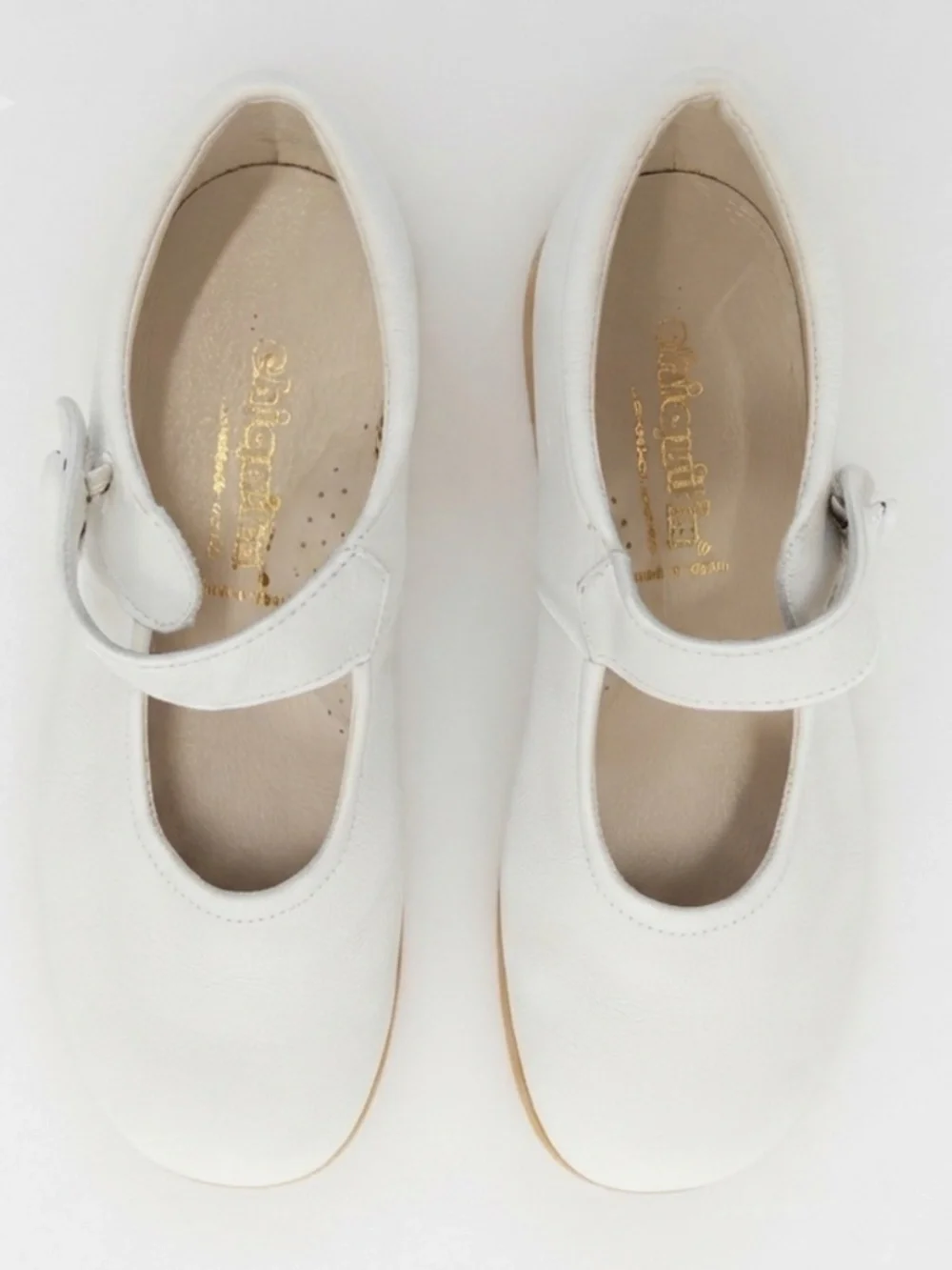 Chiquitin Classic White Leather Mary Jane Shoes
